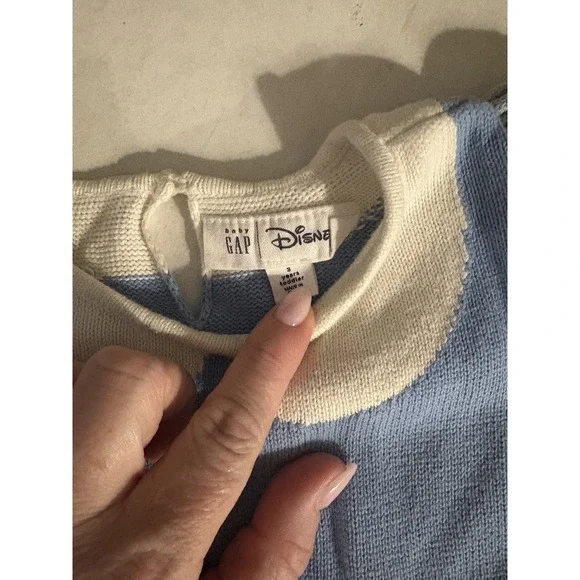 Baby Gap Disney Snow White Sweater Tulle Dress Blue Yellow Toddler 3T - Picture 3 of 4